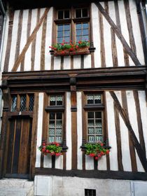 Fachwerkhaus mit Blumenkästen